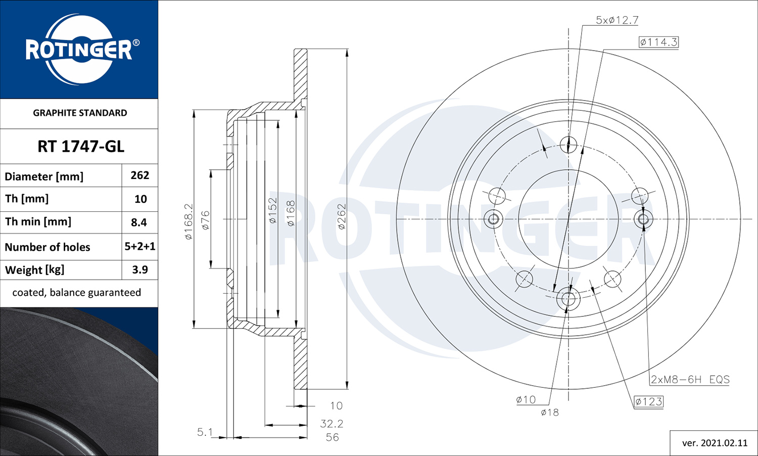 ROTINGER 259 981 RT 1747-GL - Alkatrész